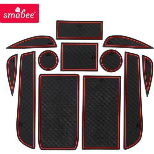 Smabee Anti-Slip Gate Slot Mat for Lexus ES ES250 ES300h ES350 2013 ~ 2017 XV60 Accessories Rubber Cup Holders Non-slip mats