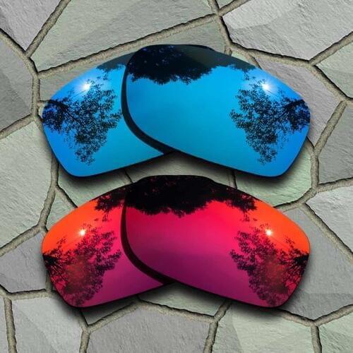 Sky Blue&Violet Red Sunglasses Polarized Replacement Lenses for Oakley Fives Squared