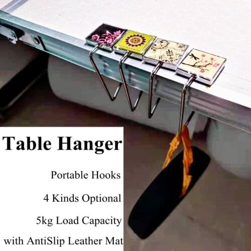 Zinc Alloy Table Hanger Hook Portable Decorative Handbag Hanger Anti Slip Travel Hooks Purse Holder Shell Bag Hanging Storage