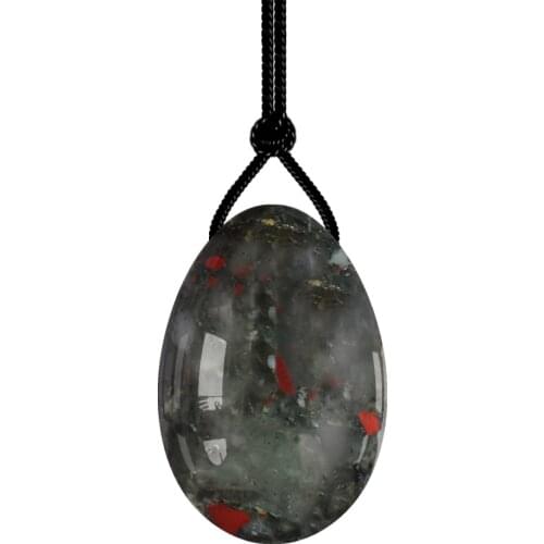 Natural Blooded Stone Yoni Egg for Women Kegel Exercise Real Stone Massage Egg Feminine Hygiene Care Vagina Massage Balls