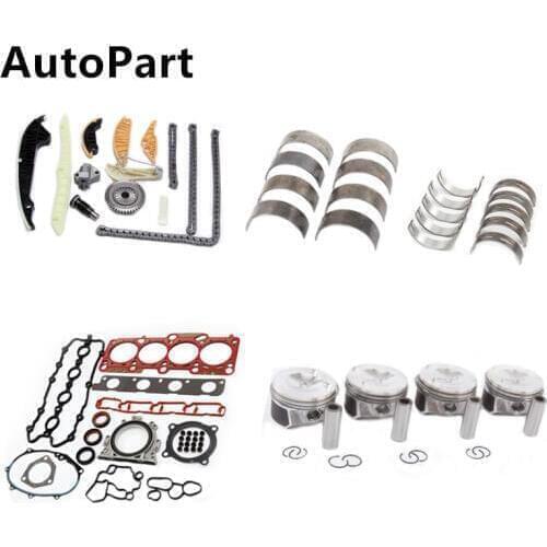 06H107065AM 06J103383D Engine Piston Gasket Bearing Timing Chain Tensioner Kit For Audi A4 Q5 VW Passat Jetta 2.0T 06K109467K