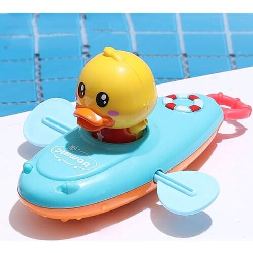 1PCS Cartoon Baby Bath Toys Animal Pull Duck Classic Baby Water Playing Toy Infant Early Education Bathroom Beach Gifts