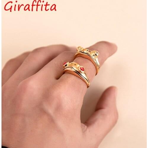 1PCS Frog Animal Rings For Women Gold Silver Colour Lady Girl Cute Fashion Open Ring Jewelry Christmas Gifts