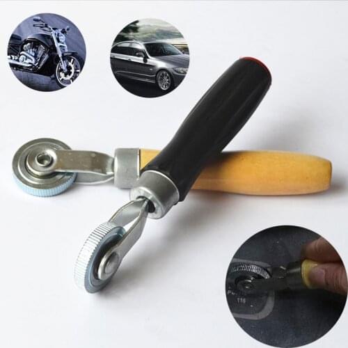 1PCS Ball Bearing Tire Tyre Patch Roller Stitcher Puncture Repair Tube Tool Car Truck Tyres Wood Handle