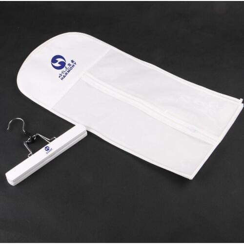 100 bags+100 hangers With logo hair extension package zipper bags hanger suit case bags hair packing for clip weft hair