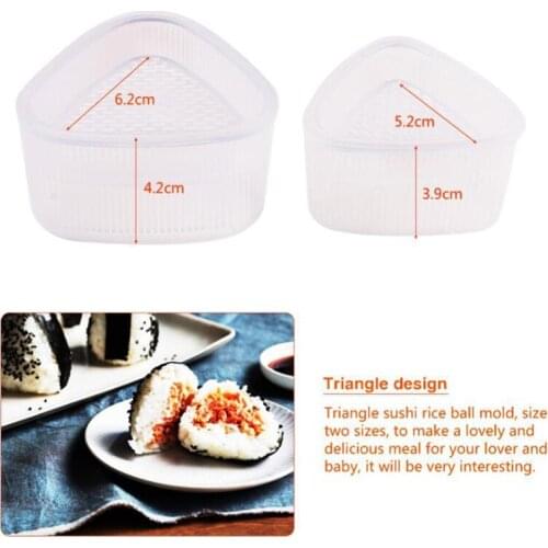 2 Pieces Triangular Sushi Cooking Mold DIY Making Sushi Onigiri Rice Ball Food Press Form Food Grade