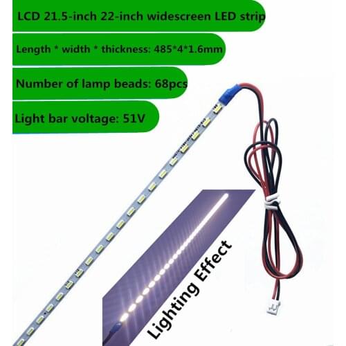 21.5-Inch 22-inch 485mm LED Backlight Lamp Strip Kit Adjustable Brightness Update CCFL LCD Screen to LED Monitor