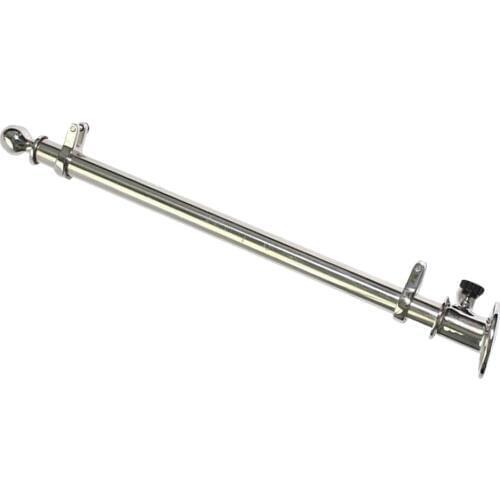 316 Marine-Grade Stainless Steel Boat Yacht with 70mm Socket Base Sailing Flag Pole 18"