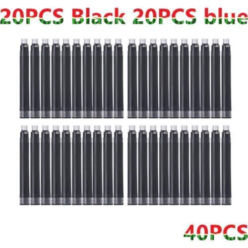 40 pcs/Lot Black Blue Red color ink cartridge for fountain pen Jinhao 2.6mm diameter Stationery Office school supplies A6294