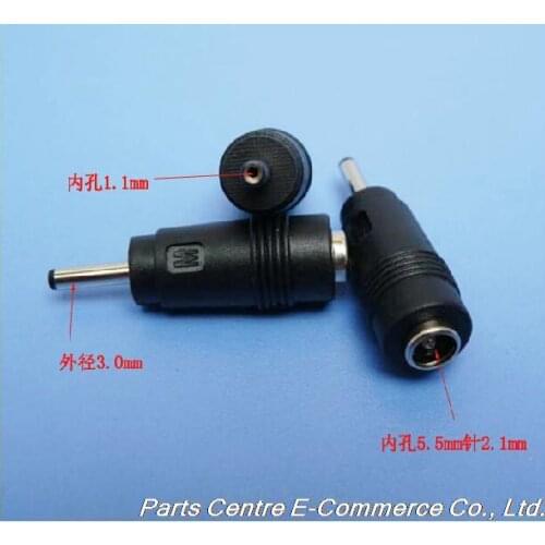 50 pcs DC Jack 5.5x2.1mm Female to 3.0x1.1mm Male DC Power Adapter 5.5*2.1 to 3.0*1.1 For Tablet PC / Laptops / Common devices