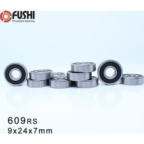 609RS Bearing ABEC-5 10Pcs 9*24*7 mm Miniature Sealed 609-2RS Ball Bearings 609 2RS
