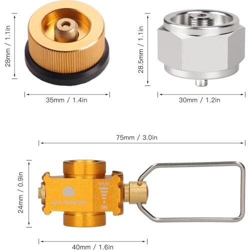 Gas Saver Plus Gas Convertor Shifter Refill Camping Stove Gas Tank Conversion Adapter Gas Adaptor Valve for Camping Hiking