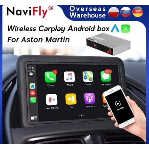 Android Auto Wireless Apple Carplay Box For Aston Martin Support original 8 Screen Mirror Link Navigation work with AHD Camera