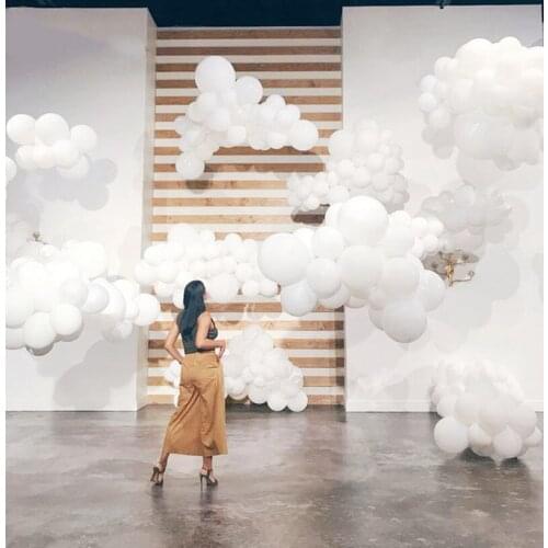 KUKUZHU White Round Balloons Wedding Birthday Party Big Balloon Macaron Latex Helium Baloes Arch Backdrop Photography Decoration