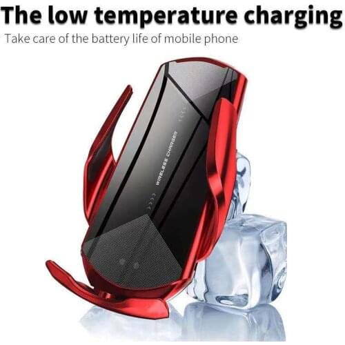 15W Wireless Car Charger Automatic Clamping Fast Charging Phone Holder Mount Car for iPhone Huawei Samsung Smart Phones