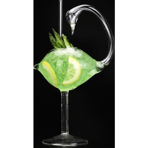 Free Shipping 2PC Swan Bird Design Wine Glass,Creative Cocktail Glass,Juicy Cup,Ice Cream Glass, Beer,water cup Set of 2