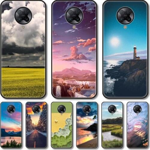 Sky scenery Phone Case For xiaomi M2 C3 X3 F2 Lite NFC 6 5 x Poco k30 Pro Anime Black Cover Silicone Back Pretty tpu