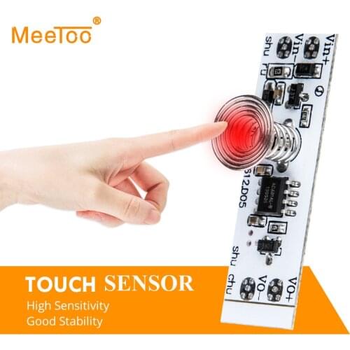DC12V 24V Capacitive Touch Sensor Switch Coil Spring LED Dimmer On Off Light Switch Module 36W 3A for Smart Home LED Light Strip