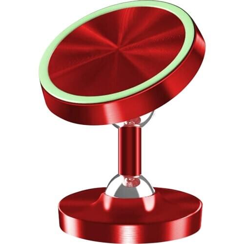 Car Phone Mount Holder Magnetic Luminous Bracket Supporter Metal luminous car mobile phone holder Double ball 360 degree