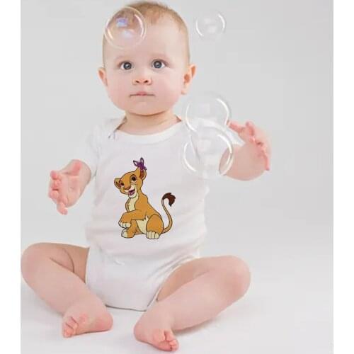 Baby Rompers The Lion King Nana Print Short Sleeve Newborn Jumpsuits Baby Boys&Girls Bodysuit ropa bebe Baby Clothes