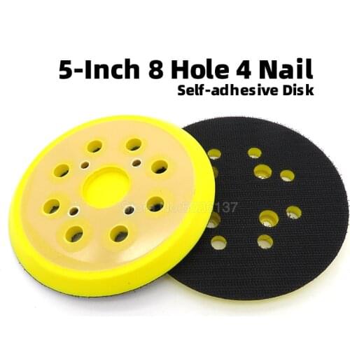 1Pcs 5-INCH 8-HOLE Four-eye Electric 125MM Sanding Pad Hole Polishing Disc Plate Angle Grinding Backing Woodworking Sand Sander