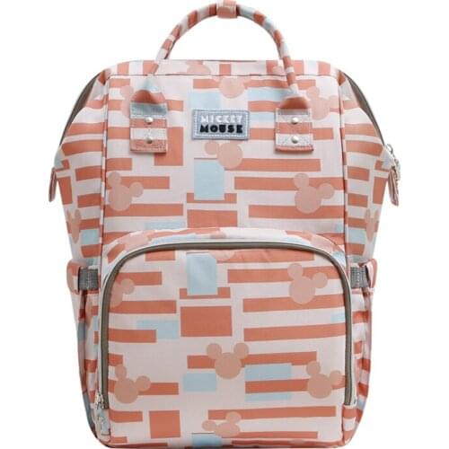 Disney Baby Diaper Bags USB Heating Waterproof Maternity Nappy Diaper Stroller Bag Large Capacity Backpack Free Hooks