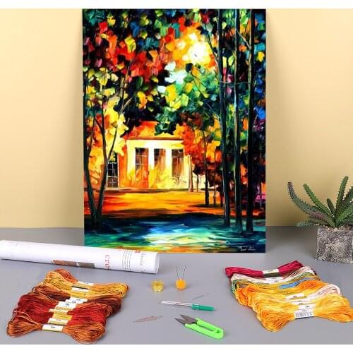 Spirit The Night Printed Fabric 11CT Cross-Stitch Complete Kit Embroidery DMC Threads Handmade Handicraft Wholesale