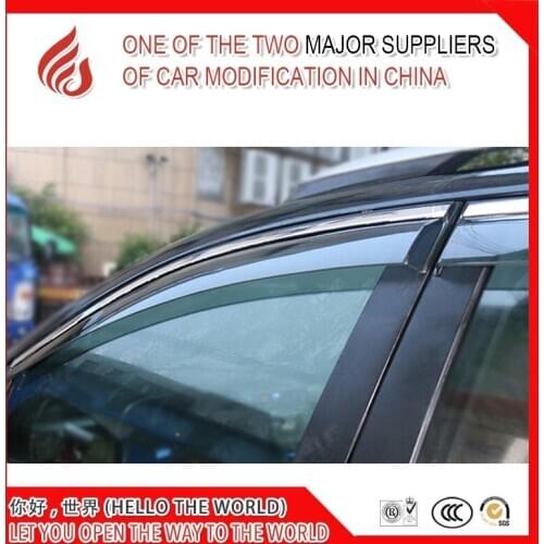 High quality 4 Piece Injection molding trim vent shade rain sun wind deflector window visor for RAV4 2009-2012 2013-2018