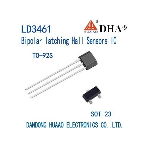 LD3461 Bipolar latching Hall position sensor ASIC TO-92S
