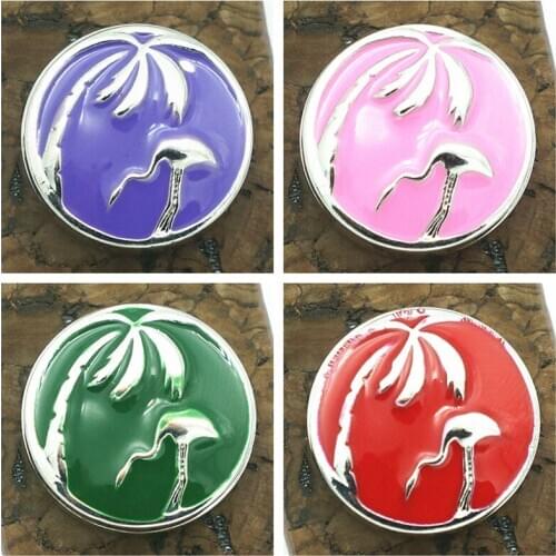 Fashion beauty Oil Summer Coco 18MM metal snap buttons fit DIY 18mm snap jewelry wholesale KZ3287