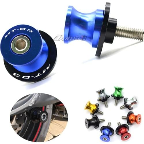 Motorcycle Swingarm Spools Slider 6mm Stand Screws For YAMAHA MT03 MT 03