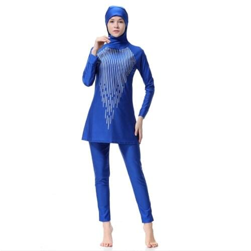 Muslim modest swim sets full covered swimsuit costumi da bagno donna taglie forti İslami mayo girls fashion hijab swimwear 3XL