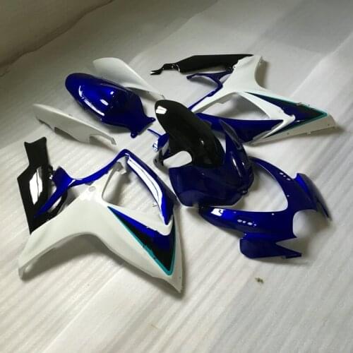 Motorcycle Fairing kit for GSXR600 750 06 07 GSXR600 GSXR750 K6 2006 2007 White blue ABS Fairings set +gifts SD58