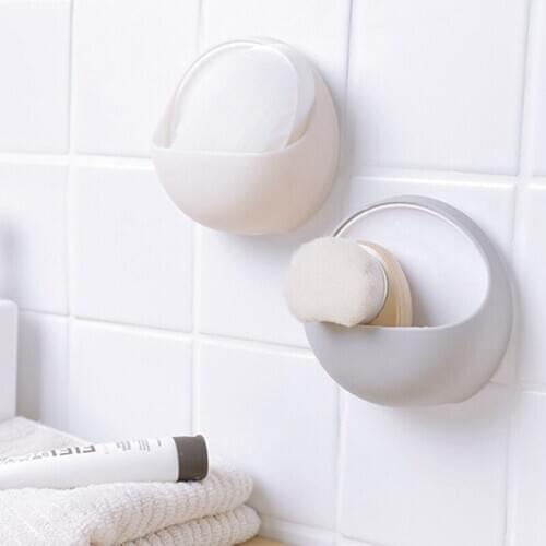Non-slip Suction Soap Box No Punching Drain Scouring Pad Soap Dish Soap Tray Storge Rack Suction Holder Kitchen Bathroom Tools
