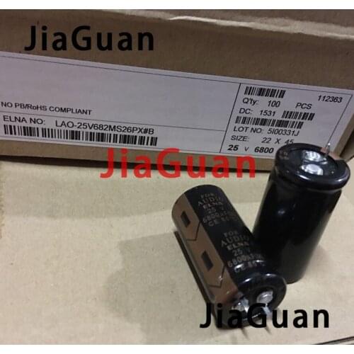 4PCS NEW ELNA FOR AUDIO 25V6800UF 22X45 LAO series Supercapacitor 25V 6800UF Hifi For Filter Amplifier 6800UF25V 6800uF 25V