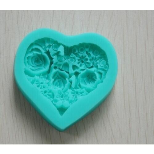 Wholesale heart flower shape cookie mold clay mold decoration for fondant cake chocolate mold silicone mold DIY tool