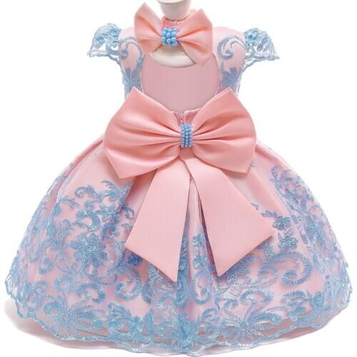 First Birthday Dress For 1 2 Year Old Baby Girls Lace Party Princess Dress Christmas Costume Newborn Baby 1st Christening Gown