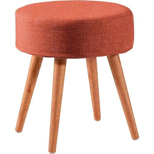 Puqqa Bella P4-140 Wood Flip Zipper Washable Fabric Puff Woven Linen Fabric Convenient New Fast