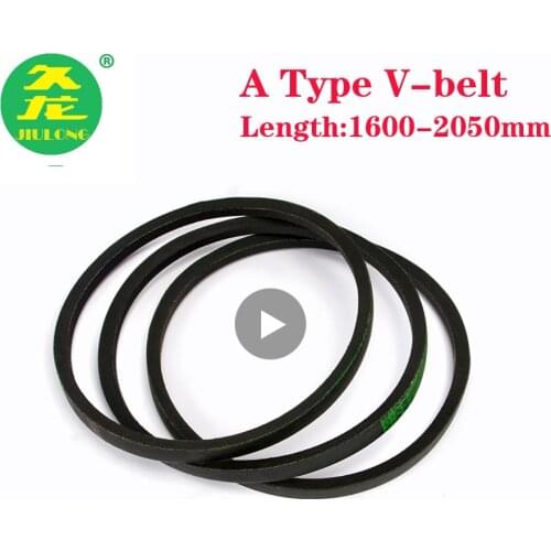 JIULONG V-belts Type A Industry Black Rubber Drive Belt A1600/1650/1700/1750/1800/1850/1900/1950/2000/2050 for Machinery