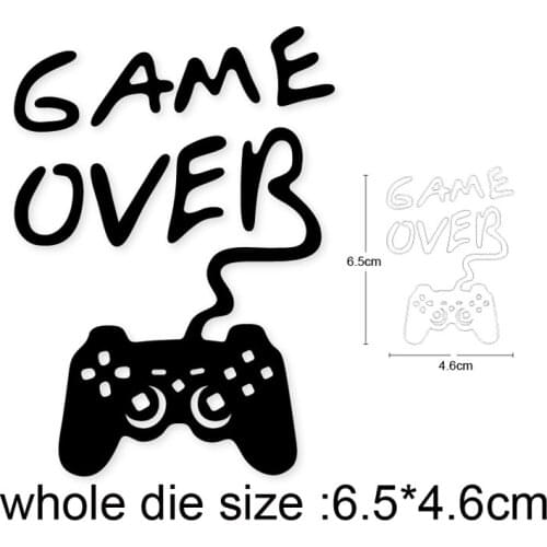 2021 New Craft dies Gamepad Game Over Metal Cutting Dies Stencils For DIY Scrapbooking Dies Embossing Album Paper Cards Making