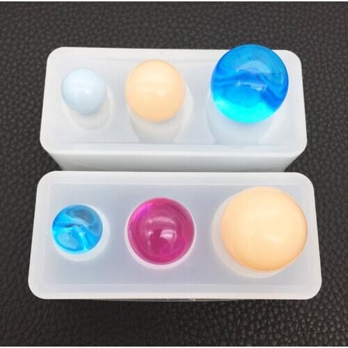 Silicone Mold Round Ball Molds Epoxy Resin Crafts DIY Jewelry Making Cake Decoration Home Ornaments Handmade Jewelry Mould Tools