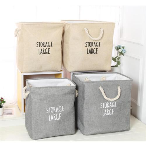Folding Large Laundry Basket Gift Clothes Storage Basket Home Clothes Bucket Bag Childrens Toy Storage Organizer 40*33*42cm 1PC
