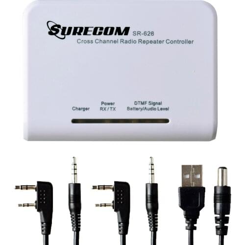 Surecom SR-628 Controller Cross Channel Band Duplex Repeater Controller for Walkie Talkie Two Way Radio with USB Power Cable