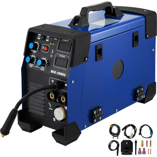 5 in 1 MIG / MAG / TIG / FLUX / MMA Inverter Welder Semi-automatic Welding IGBT 200Amp Combo Welding Machine Spot Welder 200A