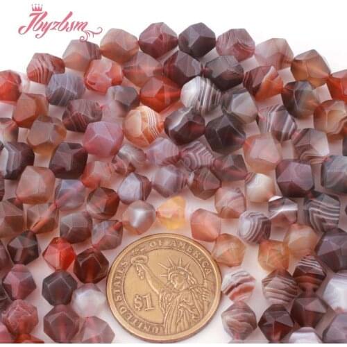 High Quality Natural Botswana Agates Faceted Beads 8/10mm Stone Beads For Woman Necklace Bracelets Jewelry Making DIY 15"