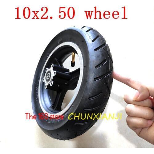 High Quality 10 Inch Pneumatic Wheel 10x2.50 Tire Inner Tube with Alloy Rim Fits Electric Scooter Balance Drive Bicycle Tyre