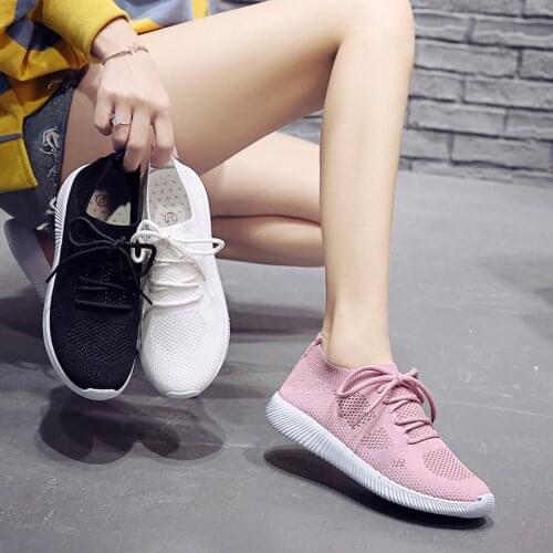 Womens Outdoor Mesh Running Shoes Lace-up Sneakers Running Breathable Running Shoes Sneakers