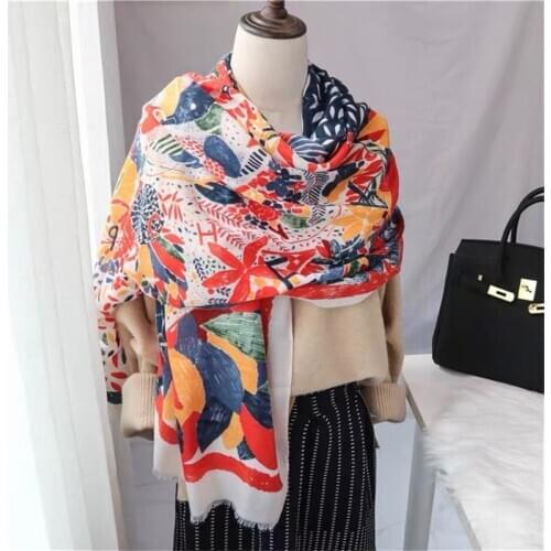 Women Fashion Van Golh Oil Painting Floral Fringe Viscose Shawl Scarf Lady High Quality Wrap Pashmina Snood Bufanda Muslim Hijab