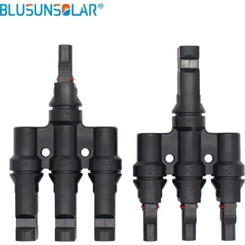 1 pair 3 to 1 T Branch Connectors Solar Pair SOLAR PV Connectors MMF FFM for PV / Photovoltaic System