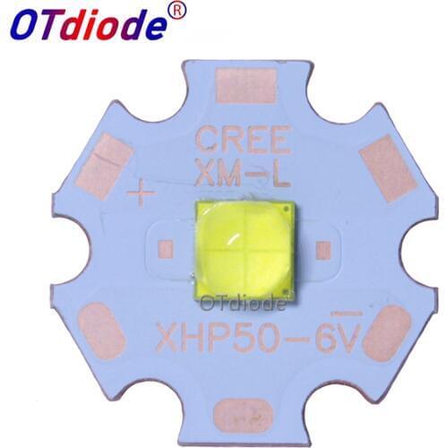 2PCS 2017 Newset CREE XHP50.2 XHP50B LED Cold White 6500K/Neutral White 5000K LED Emitter Diode with 20mm Copper PCB